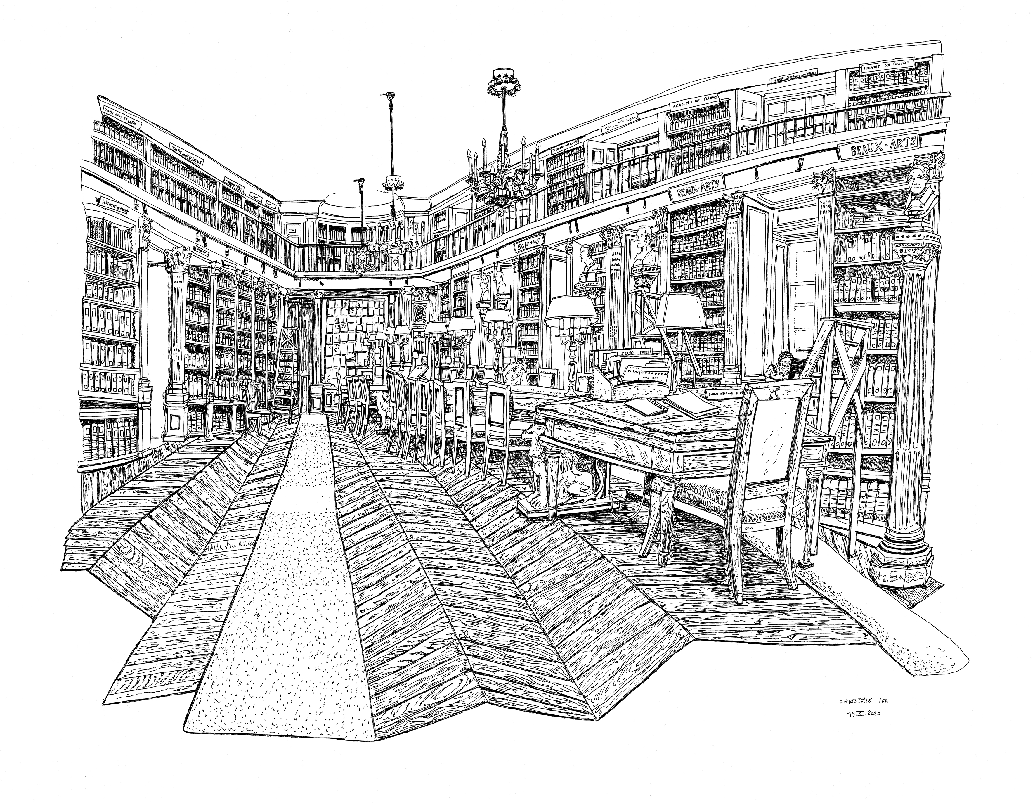 Bibliothèque de l'Institut de France, 19.X.2020. © Christelle Téa