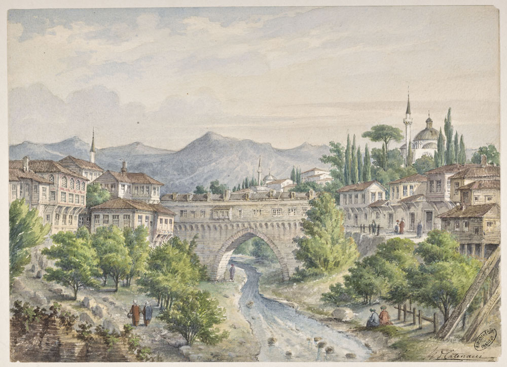 Hercule Catenacci.  Vues de Turquie, Macédoine, Anatolie, Bithynie, Syrie et Palestine aux environs de 1835 et de 1857. Ms 4186. © RMN-Grand Palais (Institut de France) / Michel Urtado