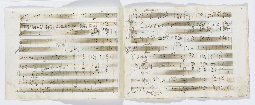 Wolfgang Amadeus Mozart , partition autographe. Ms 2646.  ©  RMN-Grand Palais (Institut de France) / Gérard Blot
