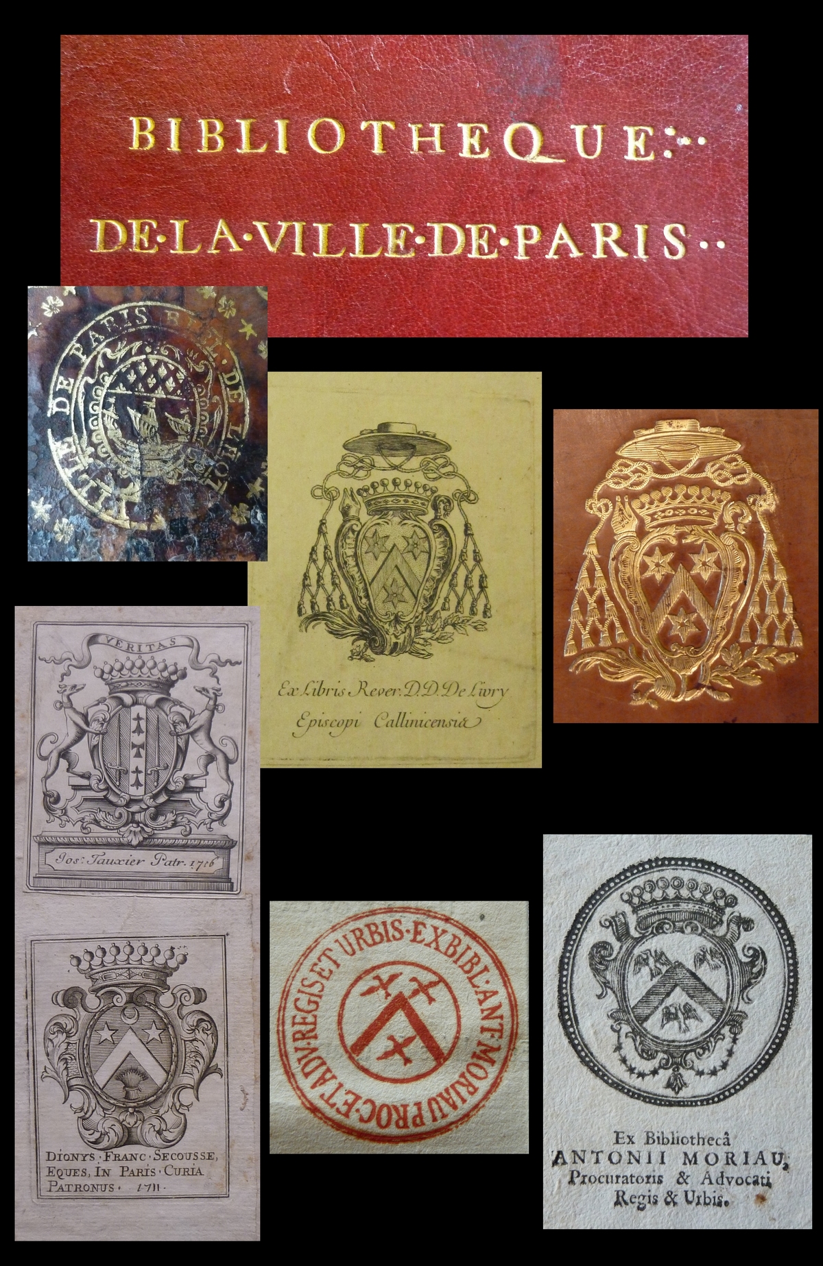 Différentes marques provenances. © Bibliothèque de l'Institut de France / Olivier Thomas