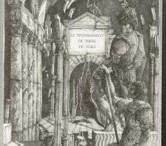 DESMAZIÈRES (Erik) & VON KLEIST (Heinrich). Le Tremblement de terre du Chili. (frontispice) © Bibliothèque de l'Institut de France