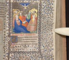 Pentecôte, Heures à l'usage de Paris, Bib. Mazarine Ms 491 f. 112