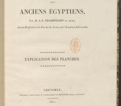 De l’écriture hiératique des anciens égyptiens par M. J.-F. Champollion le jeune (p. titre)