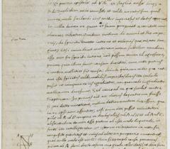 Lettre autographe de Descartes au père Marin Mersenne (1) - © RMN / Gérard Blot Lettre autographe de Descartes au père Marin Mersenne 1