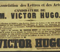 Lovenjoul Affiches 1848-1849 in-4° Réserve. Pièce n° 2. Candidature de Victor Hugo. © Bibliothèque de l'Institut de France