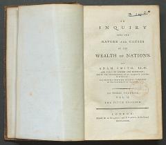 An Inquiry into the Nature and Causes of the Wealth of Nations / Adam Smith.- London, 1789. Ms 3464 © Bibliothèque de l'Institut de France An Inquiry into the Nature and Causes of the Wealth of Nations / Adam Smith.- London, 1789. Ms 3464 © Bibliothèque de l'Institut de France