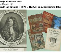 Affiche exposition Jean de La Fontaine : un académicien fabuleux Affiche exposition Jean de La Fontaine : un académicien fabuleux